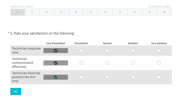 This says it all. I dare you send out a survey with your horrible business rating. Are you expecting a different outcome.