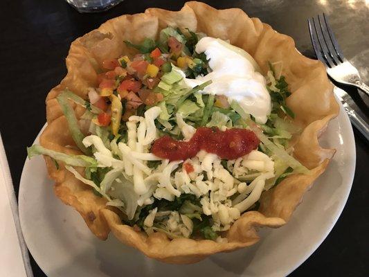 unassuming ground beef taco salad