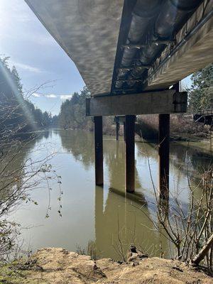 View under the pedestrian bridge