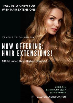 New at Venelle Salon, Hair extensions