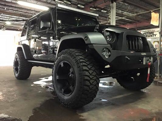 Customized black jeep