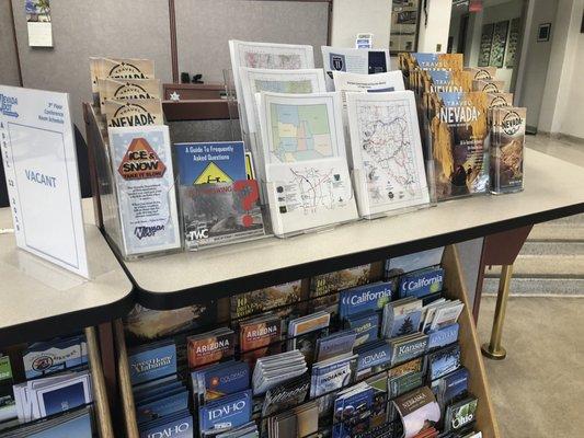 Friday, April 12, 2019: free brochures and maps.