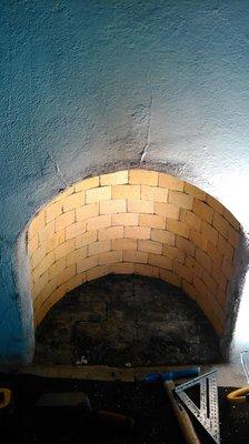 Same fireplace completely rebuilt and safe to use.