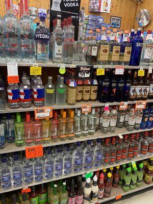 Hard alcohol section... yes I bought vodka LOL