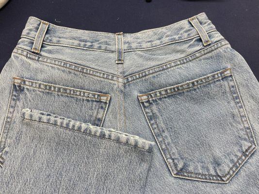 jeans alteration waist and hem