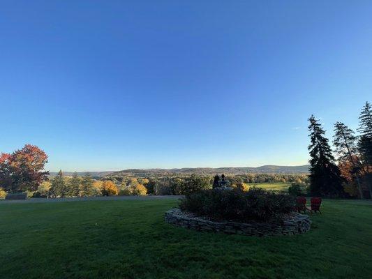 View from front steps of the hotel.