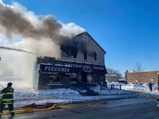 February 19 2021 The fire was on the second floor of the building and no one was injured during the incident.