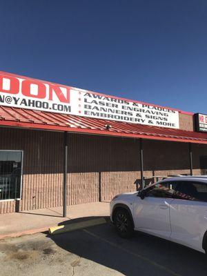 Store front off Fred Wilson just past GI Supply / before Dyer.