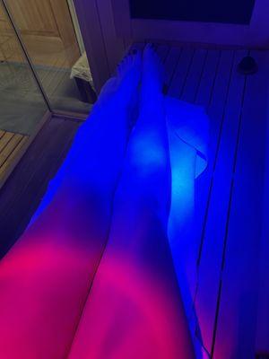 Red and blue light therapy