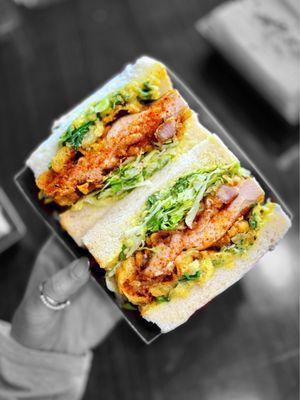 Chicken karaage sando