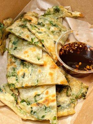 Hand-Kneaded Scallion Pancake -- $3.80 for 6 slices