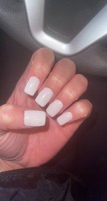 SNS dip nails with tips