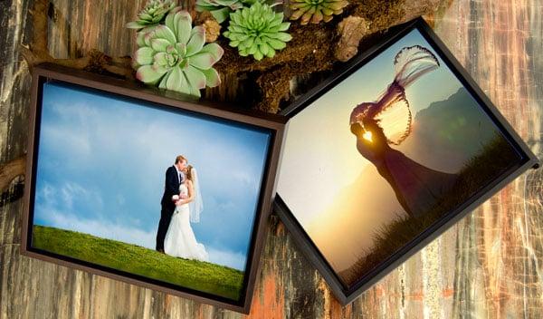 CG Pro Prints Floating Framed Canvas Gallery Wraps. Available in a Black or Walnut finish.