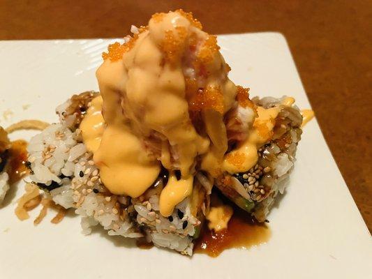 Pacific Ocean Deluxe Sushi roll topped w crap, Ginza Japanese Restaurant, Lutz / Land O Lakes, N Tampa