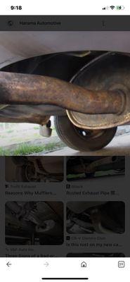 Very rusted exhaust