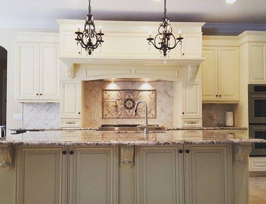 Custom Inlay and backsplash installation