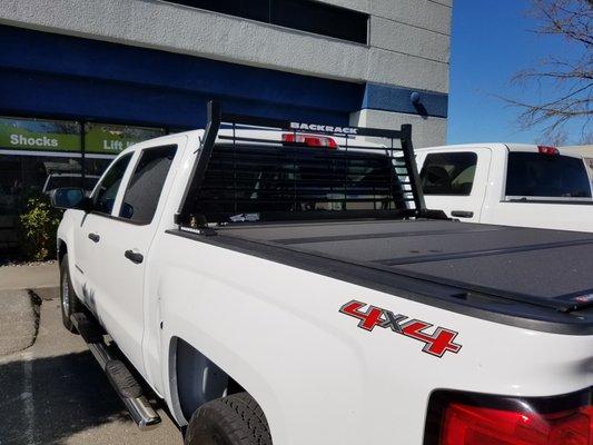 Backrack Louvered Headache Rack on Silverado