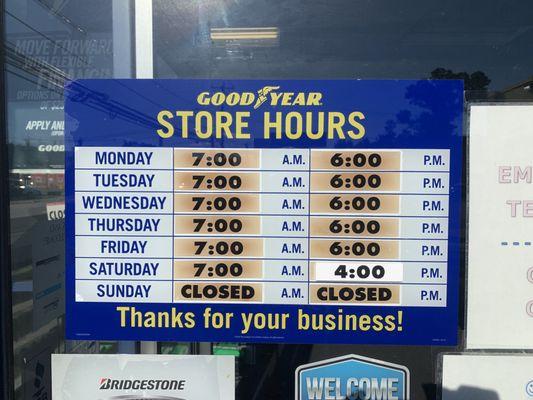 Store Hours