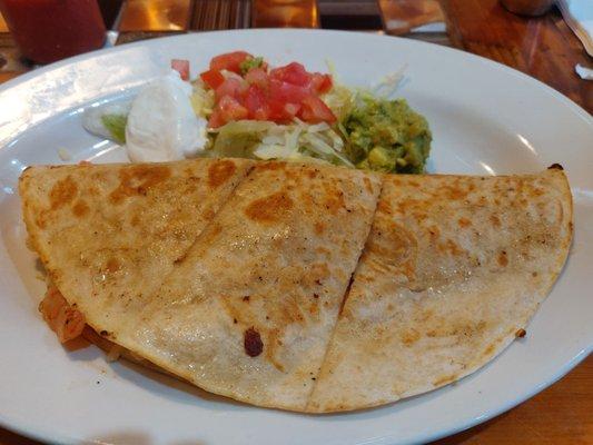 Shrimp quesadilla