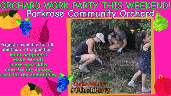 Join our community orchard work cohorts! Follow us on social media to learn when and where.