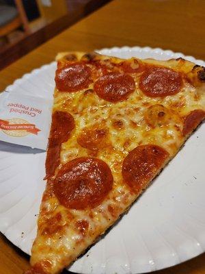 Single slice of pepperoni - $3.52 (with tax)