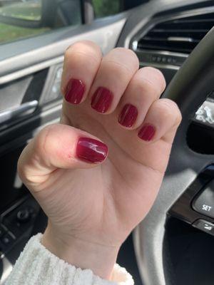 Miami beets gel manicure