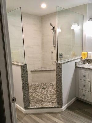 REPLACED TUB WITH WALK-IN SHOWER