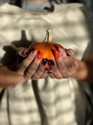 Halloween nails.