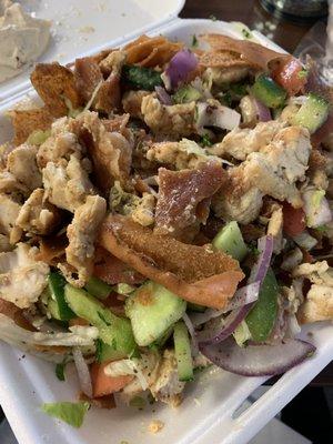 Small fattoush with chicken...soooo good