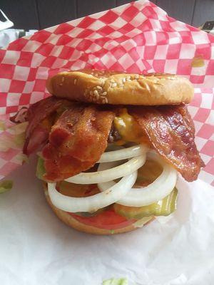 bacon cheese burger, so yummy.