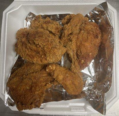 Try ours 4 pcs fried chicken meal, $15.99 comes with two sides of choice.