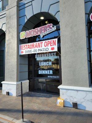 Mosher's Gourmet outside  Patio seating available