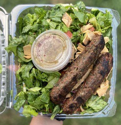 Fattoush Salad with impossible meat