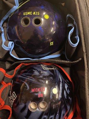 Our new bowling balls