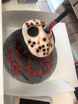 Best cake !! Done by Cake Bro for my sons bday which was on Friday the 13th.