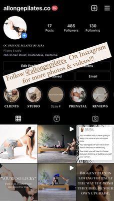 Instagram @allongepilates