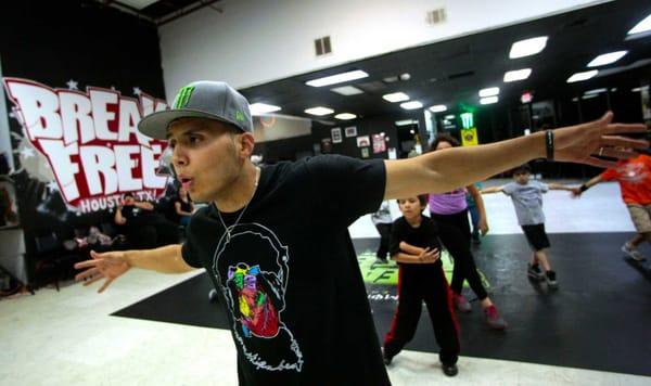 Founder, Moy "Bboy Moy" Rivas instructing his class at BFCC.