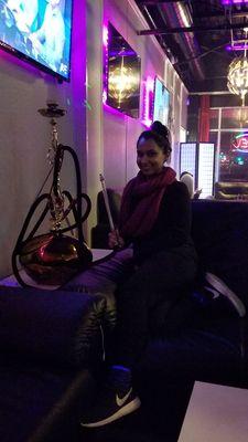 What a gem of a find! Great hookah flavors . Clean space ... great place to come and chill. Visiting my sis  from LA