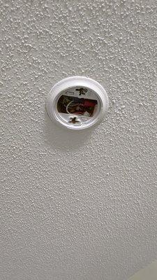 Smoke alarm was missing. Room 104