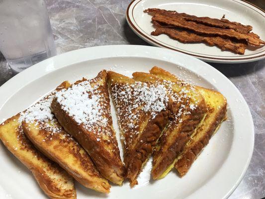 Full French Toast (3) w/ side of Bacon