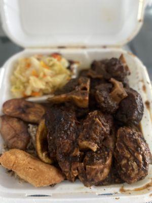 Oxtails and Jerk chicken