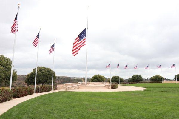 Inside the Flag Assembly Area