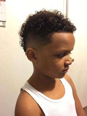 My sons Mohawk fade!