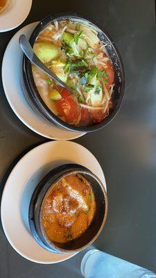 Canh Chau ca (a tamarind based fish soup) and ca kho to (braised & caramelized fish in clay pot)