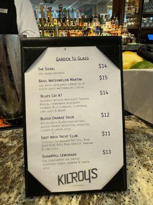 Cocktail Menu