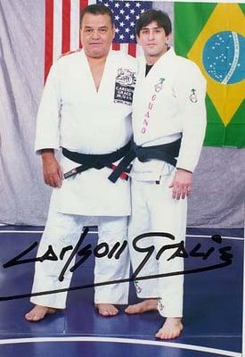 Professor Marcelo Alonso with Master Carlson Gracie