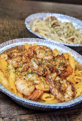 PinkVdk Cajun shrimp
Fettuccine Alfredo shrimp