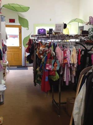 Half off racks, older kids  clothes and cute/comfy maternity and postpartum clothes.