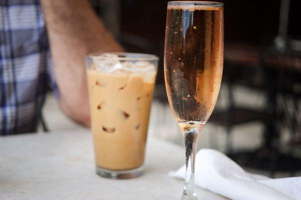 Vietnamese coffee and prosecco