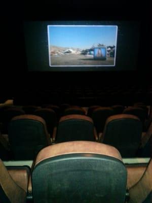 Pic of the crystal clear perfect movie screen and comfy seats!